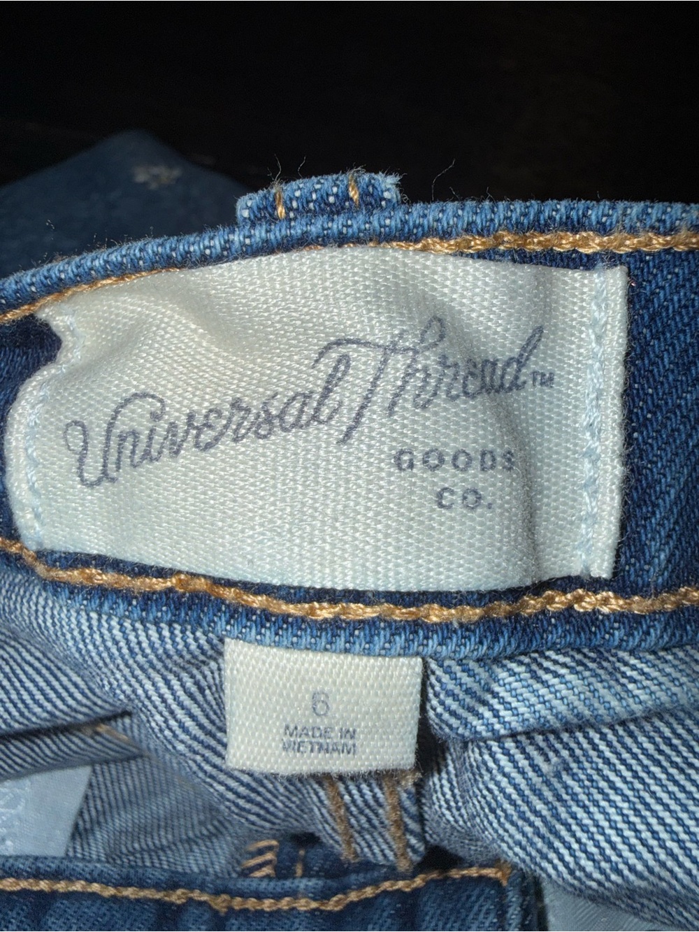 Universal Thread Blue Patterned Straight-Leg Jeans - Picture 12 of 12